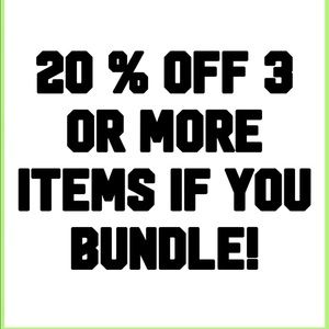 Bundle and save 20%!!!!